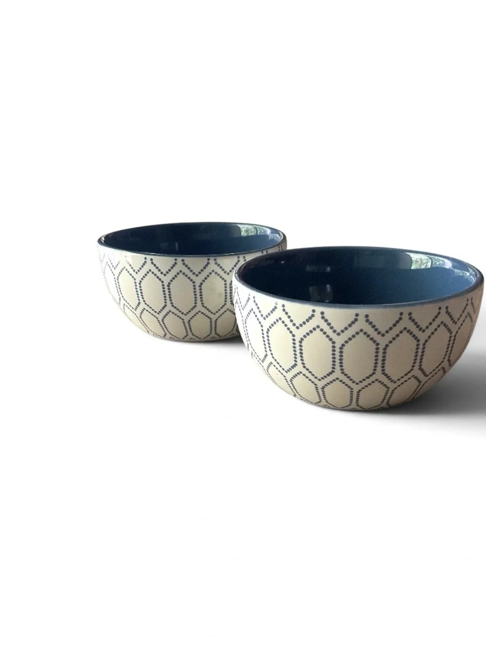 Threshold target  - dipping bowls pair honeycomb stoneware